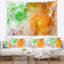Tapisserie polyèdre rotatif jaune abstrait-28494509
