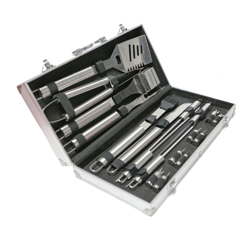 Deluxe Stainless Steel BBQ Tool Set with Storage Case