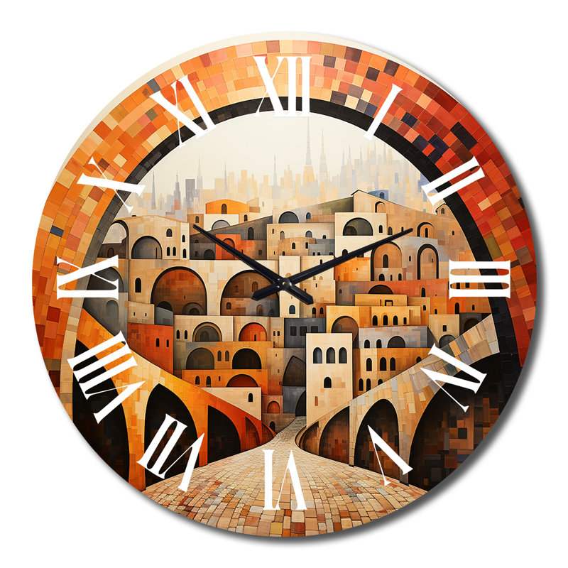 Horloge murale Orange Bridge, Très grand