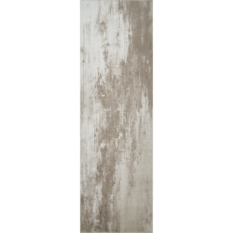 Machine Washable Liam Beige/Brown Rug, Runner 2'6'' x 8'