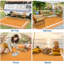 Tapis d'extérieur réversible 8 x 10 pi - Tapis de paille en plastique avec bordure et festons imperméable avec sac et piquets pour patio, véhicule récréatif et pique-nique-2115308237-2115308236