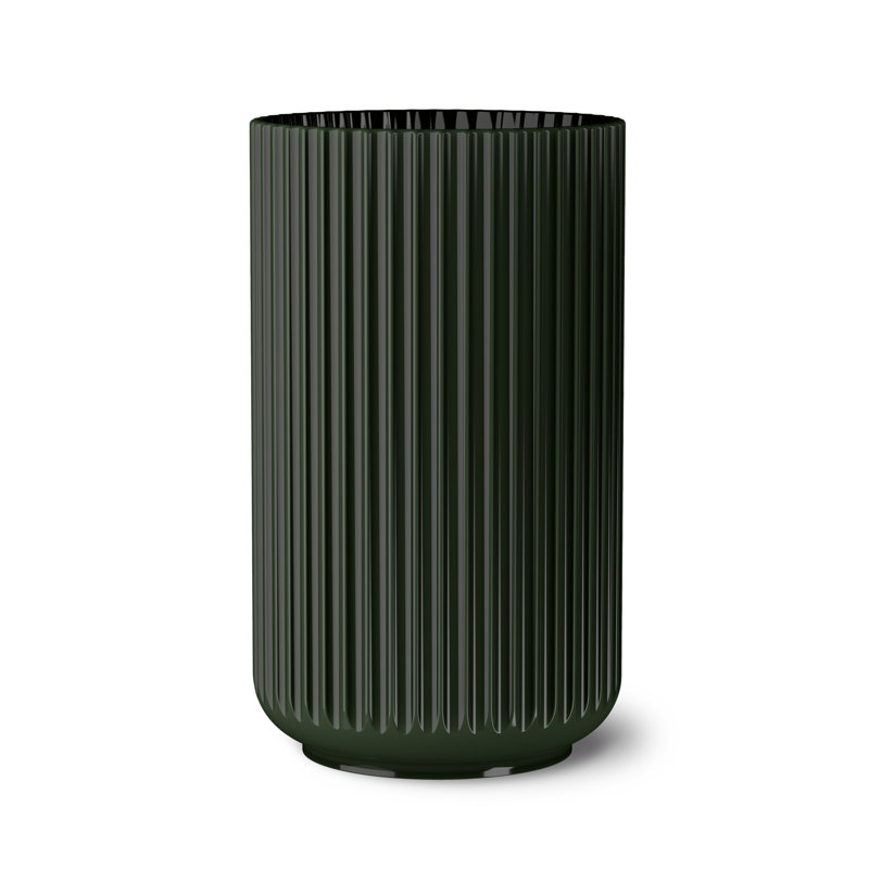 Vase en porcelaine Lyngby, Vert, H 12,2 po x l 6,9 po x P 6,9 po