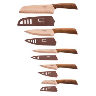 Hampton Forge Knight 13 Piece Block Knife Set,18/10, Titanium Copper &  Reviews