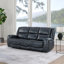 Canapé et causeuse électrique en cuir Lark Manor ™ Cynita, bleu Chesapeake-616578661