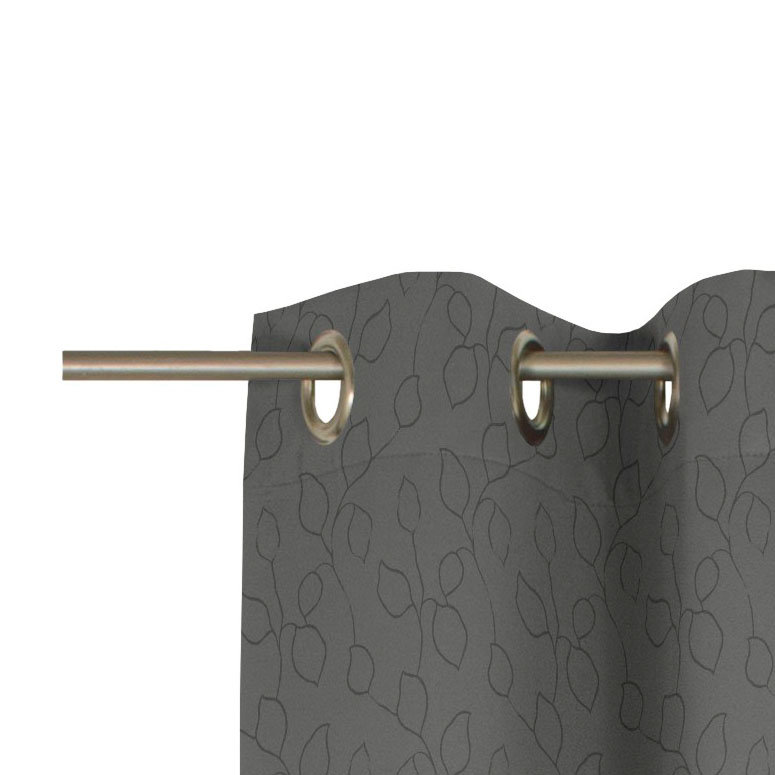Valeriani Room Darkening Single Curtain Panel, Dark Grey, 145cm H x 132cm W