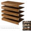 5 pièces de couvre-tablettes en mousse de noyer pour armoire de salle de bain, avec grain de bois imprimé et 10 supports de protection en acrylique à angle droit pour étagères de cuisine, pièces -121166951