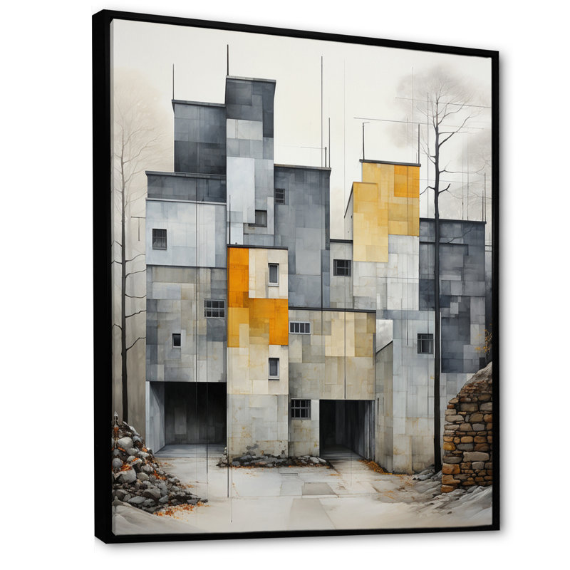 «Winter Warehouse Palette I», reproduction sur toile, Cadre flottant noir, H 32 po x l 24 po x P 1 po