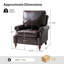 Chaise avec accoudoirs en cuir véritable ciré Stanton-1232072191