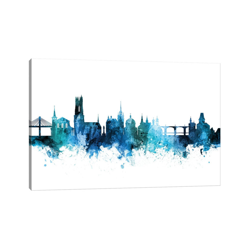 Fribourg, Switzerland Skyline by Michael Tompsett - Wrapped Canvas Gallery-Wrapped Canvas Giclée, 20.32 cm H x 30.48 cm W