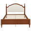 Base de lit plateforme classique en bois avec tête de lit tapissier luxueuse-128626649