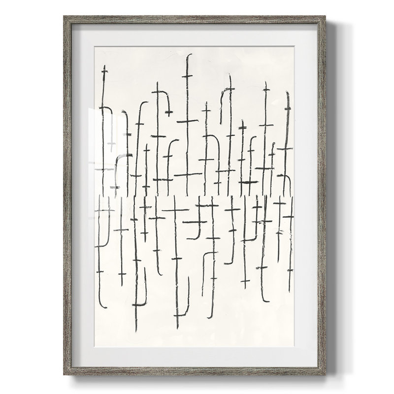 Vertical Arrangement II -Framed Print, Distressed, 28.5" H x 20.5" W