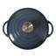 Faitout en fonte émaillée avec couvercle Gibson Home de 2,65 pte - rond, allant au four jusqu'à 500 ° F, idéal pour la cuisson du pain et les ragoûts - bleu dégradé-125041944