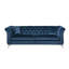 Canapé Chesterfield en velours à accoudoirs roulés 87 po Ganyn-220488994