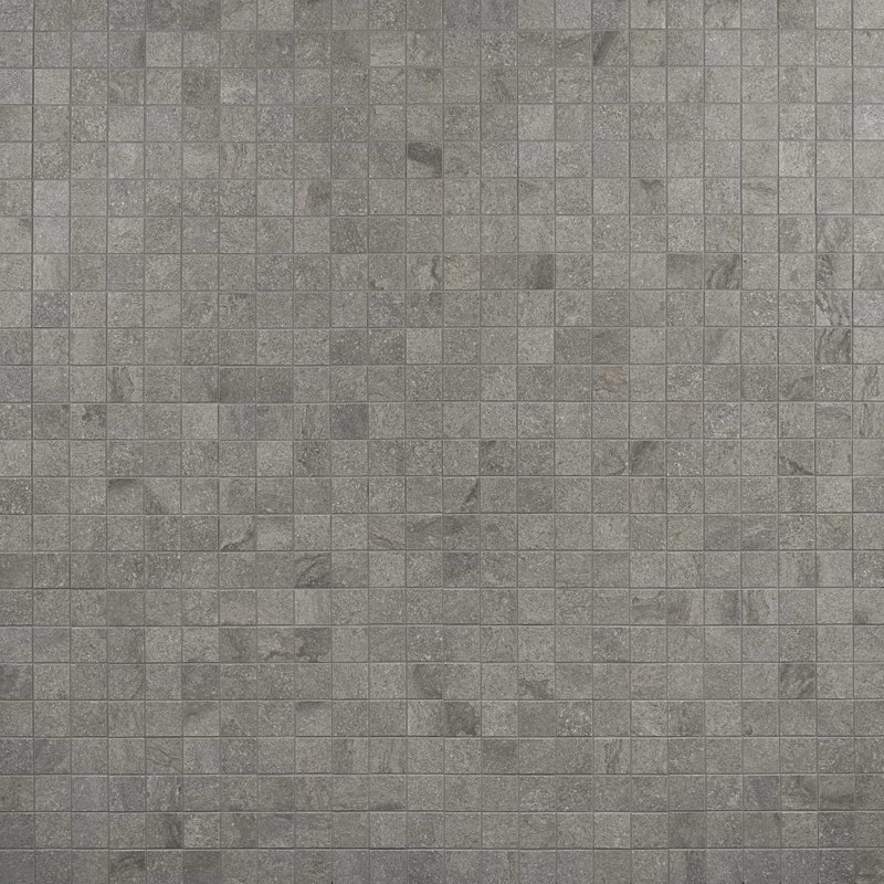 Acadia 12x12 Matte Porcelain Mosaic Tile, Slate Gray