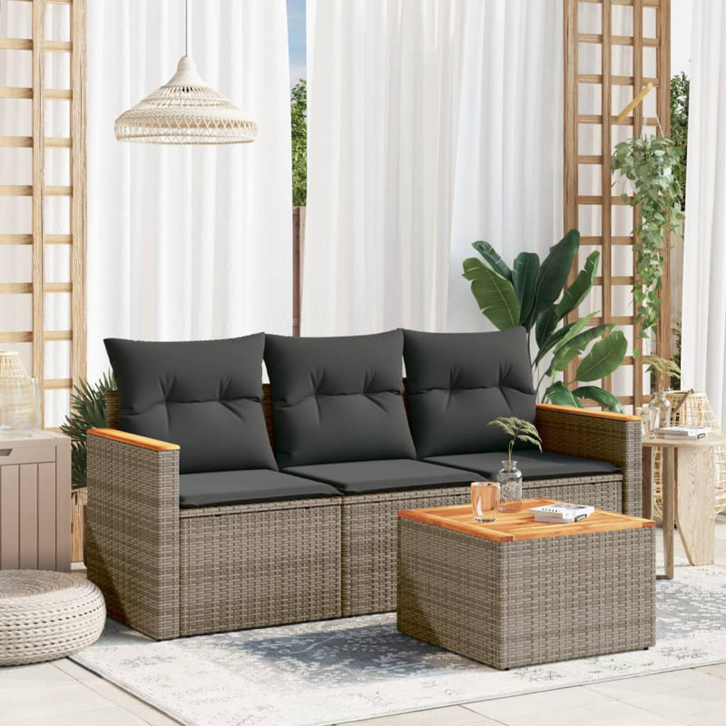  Garden Sofa Set Grey, Gray