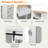 Modern Mobile Kitchen Island With A Drawer, A Cabinet With Sliding Doors, An Open Shelf, And Side Shelves And Drop Leaf