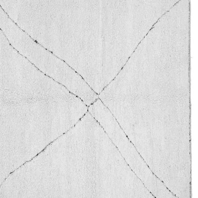 Tapis carré gris en laine / polyester tissé à la machine 6 pi x 6 pi Stansky