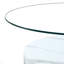Table basse moderne à double couche à motif marbré moderne - Design polyvalent, plusieurs couleurs disponibles. Autocollant de panneau de densité, verre renforcé, comptoir ovale.