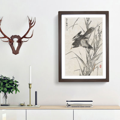 Flying Bird by Kono Bairei - Framed Print