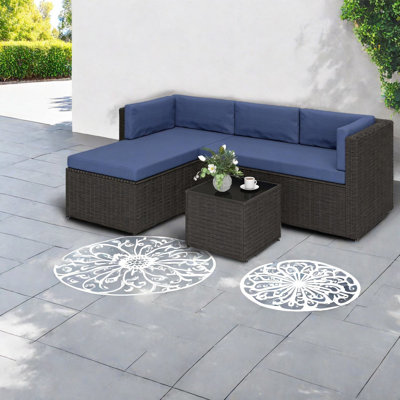 Comfortable Patio Dining Sets, Dark Brown Rattan, Modern Outdoor Style