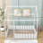 Sadorus Full Size Wood House Bed Frame with Fence-1317875478