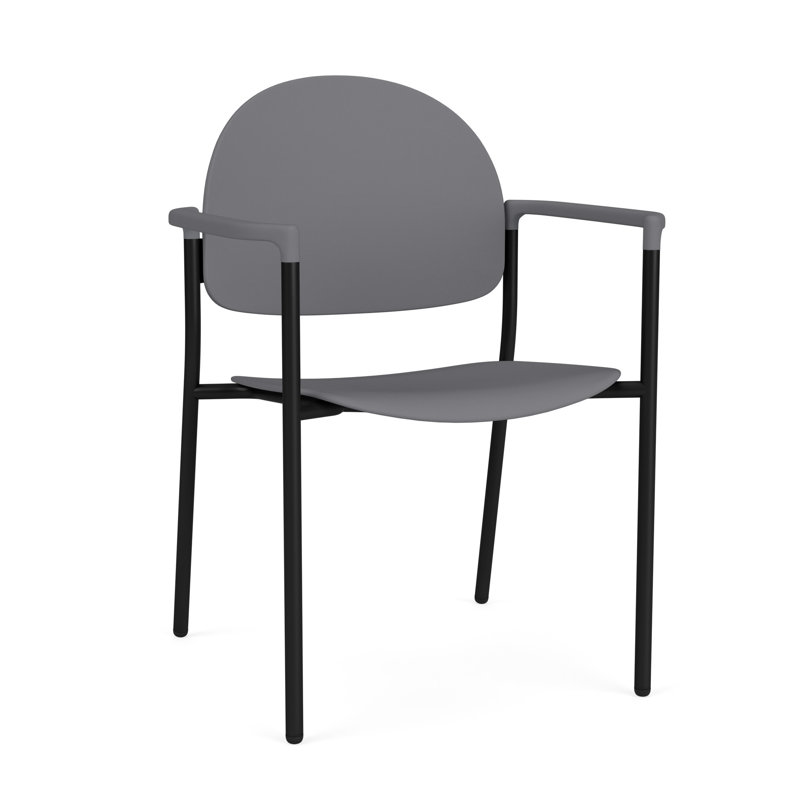Chaise d'invité Chat Chat, Noir, Poly silex gris
