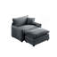 Canapé confortable à siège profond avec repose-pieds simple avec repose-pieds et un coussin, convient au salon et à la chambre à coucher, club plusieurs occasions-1225477022-1225477023