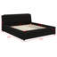 Lit plateforme tapissier contemporain avec tête de lit, mobilier de chambre élégant-138162623