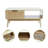 Organic Modern Rattan Coffee Table with Storage