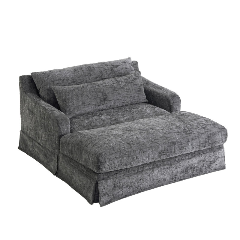 Canapé-lit en chenille, Gris