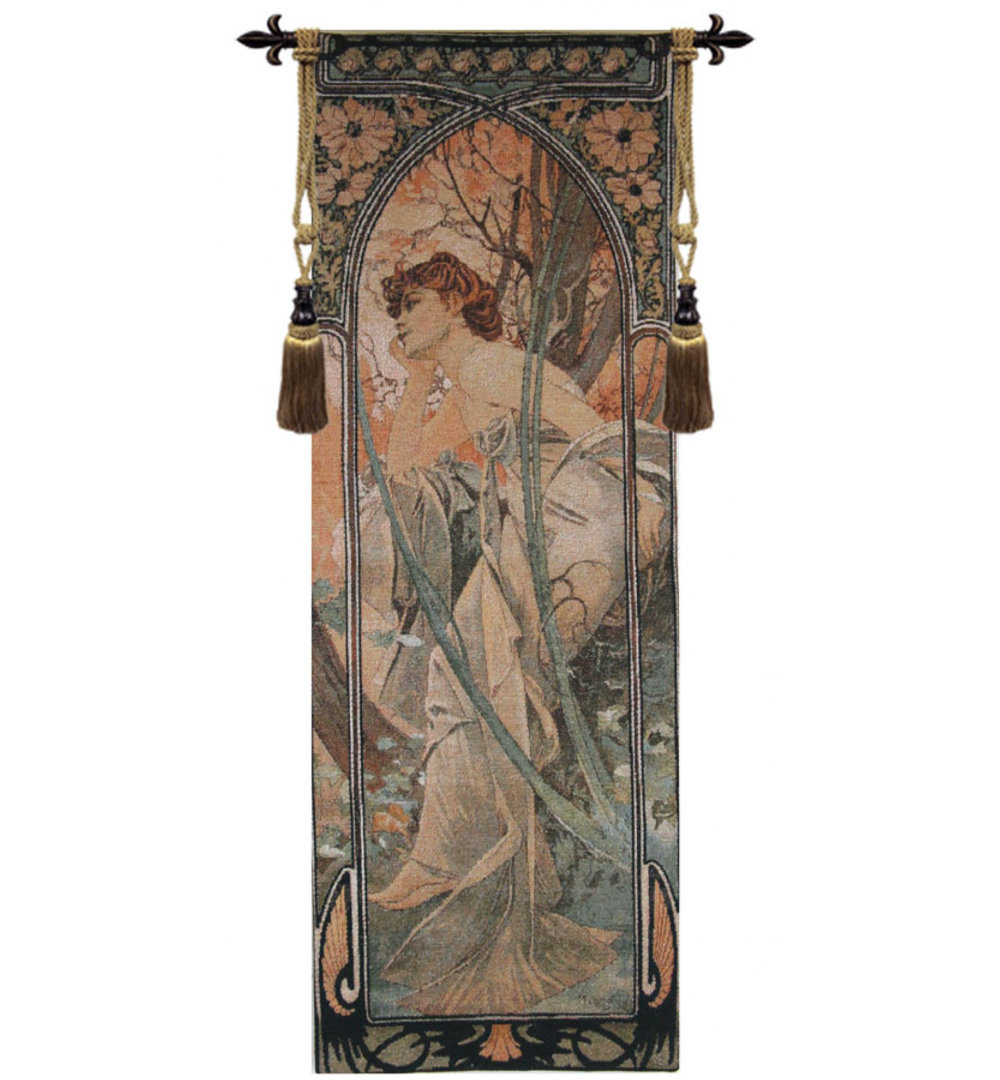 Mucha Soir by Alphonse Mucha Tapestry Charlotte Home Furnishings 