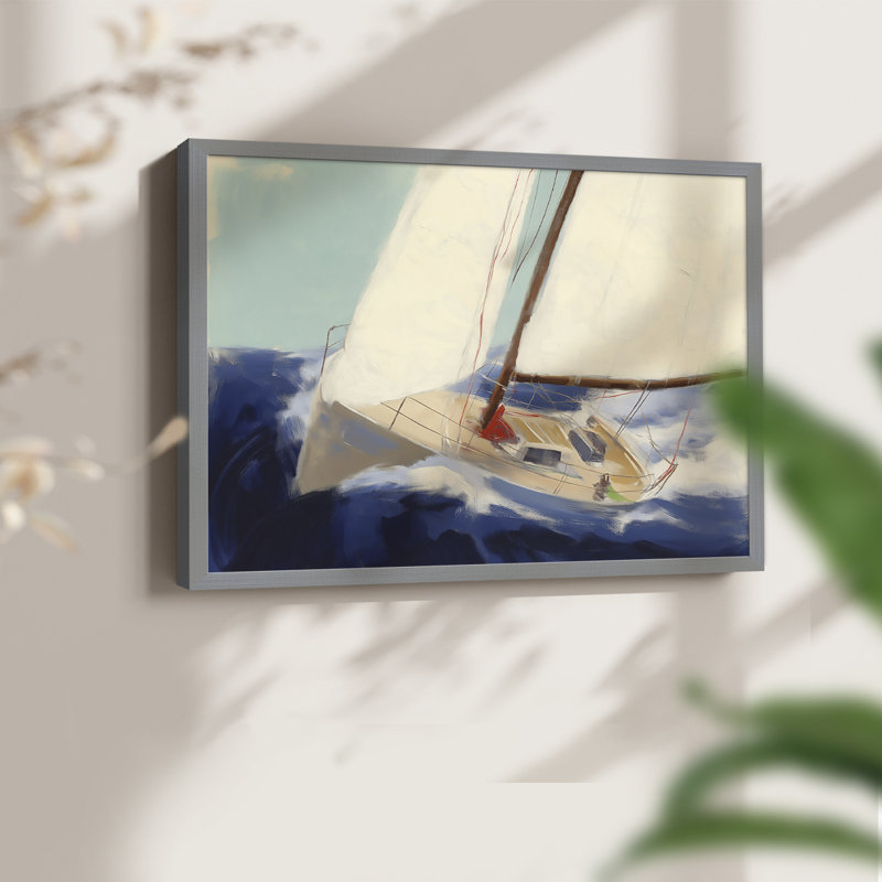 Série nautique-XXXIX - reproduction encadrée, H 8 po x l 10 po, Gris