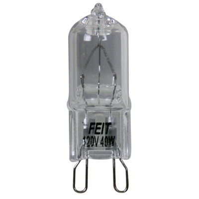 40 Watt , T4 Halogen, Dimmable  Light Bulb, Warm White (3000K) G9 Base