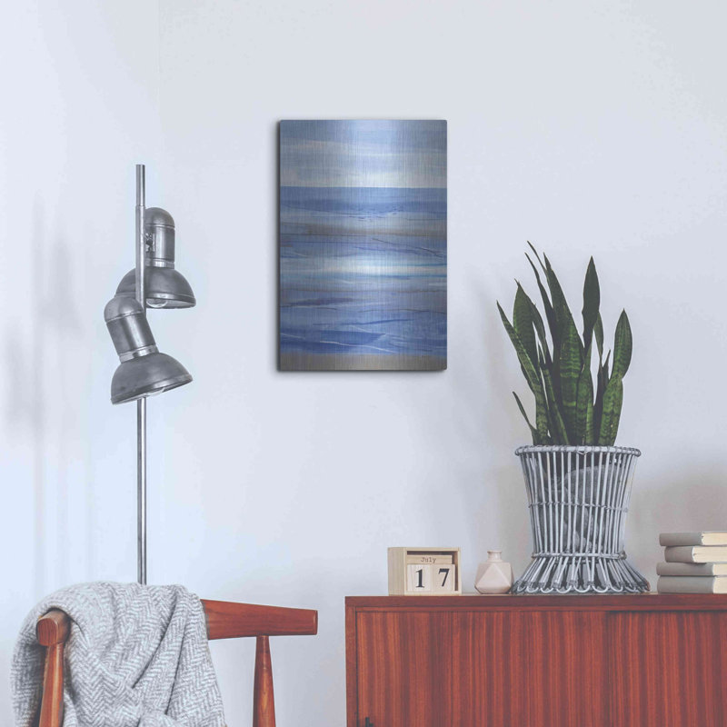 «Red Morning Barrel Studio» «Summer Morning II» par Jo Maye, art mural en métal, H 24 po x l 16 po