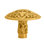Juliane Grace large knob in Gilded Mercury