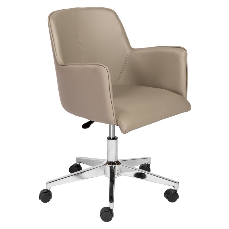 Chaise de travail Azure, Similicuir blanc