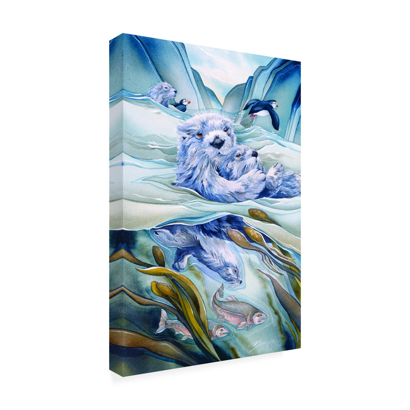 Art mural sur toile tendue - «Home On The Waves» de Jody Bergsma pour décoration de salon, de chambre à coucher ou de bureau - 16 x 24
