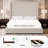 Hampton 62" Tall Headboard Upholstered Bed, King-1613290049