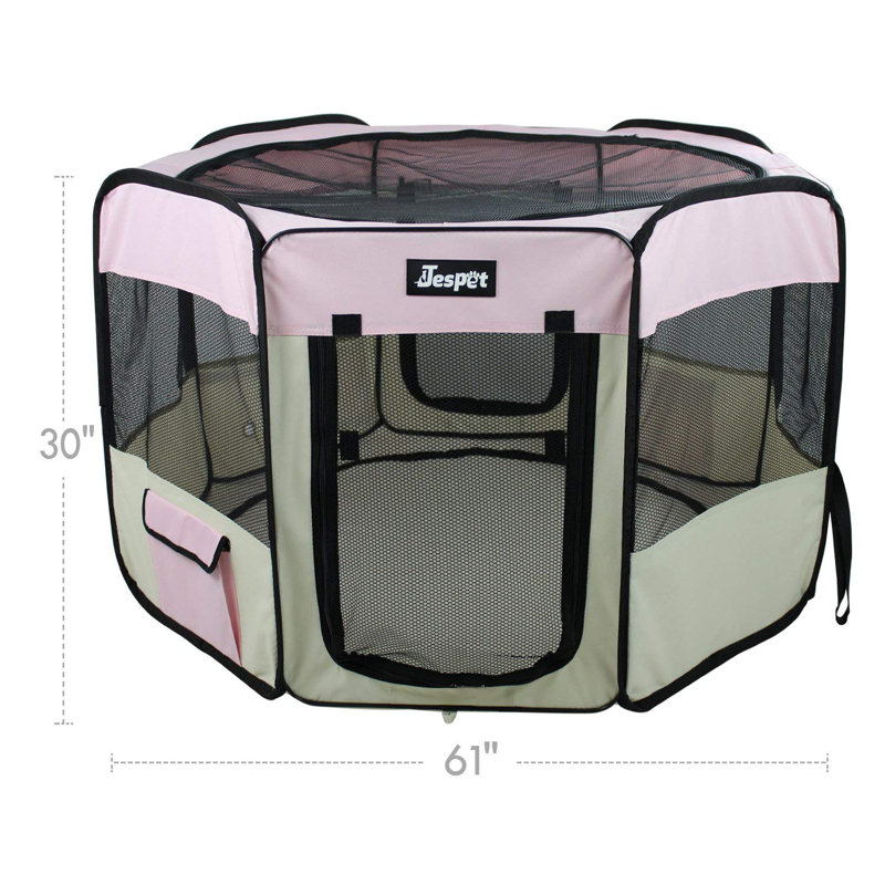 Enclos pour animaux doux, H 24 po x l 45 po x P 45 po, Rose