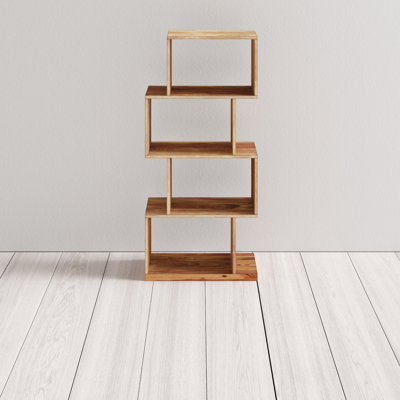 Essense Solid Wood Geometric Bookcase