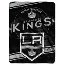 NHL Los Angeles Kings Comforter Set, Full/Queen, Draft Design, Team Colors,  100% Polyester, 3 Piece Set 