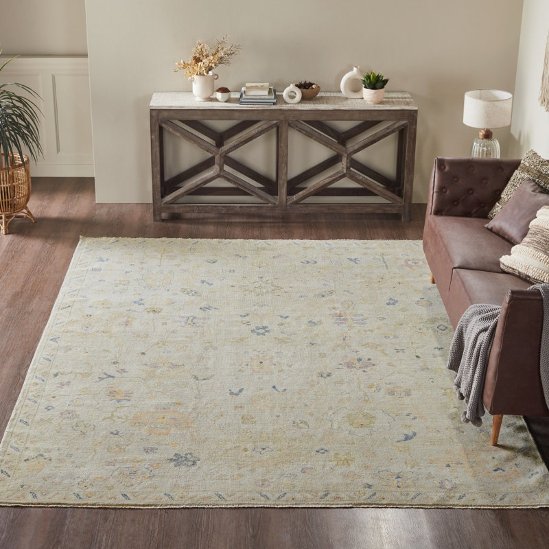 Tapis en laine noué à la main Masten, Rectangle 4pi x 6 pi