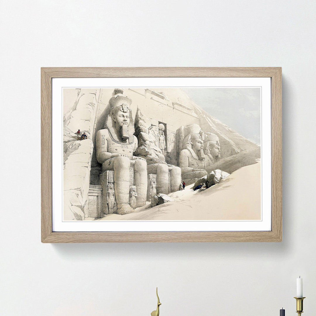 The Great Temple of Aboosimble Nubia by David Roberts - Picture Frame Painting Print