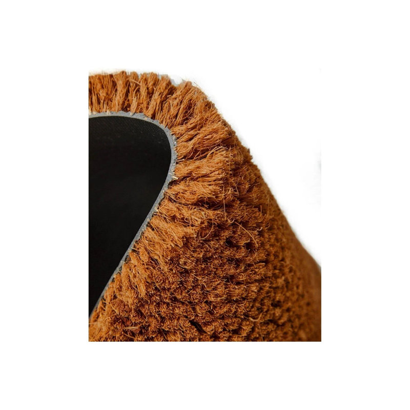 Premium Doormat, 15.7 x 23.6 inches | 100% Coir Fiber, 0.6 inches Thick | Durable PVC Non-Slip Underside | Stylish Brown Color | Perfect for Indoor & Outdoor Use, Enhances Entryway Aesthetics