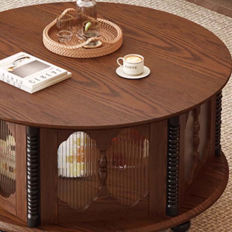 Table basse rétro et niche, H 18,89 po x l 39,37 po x P 39,37 po