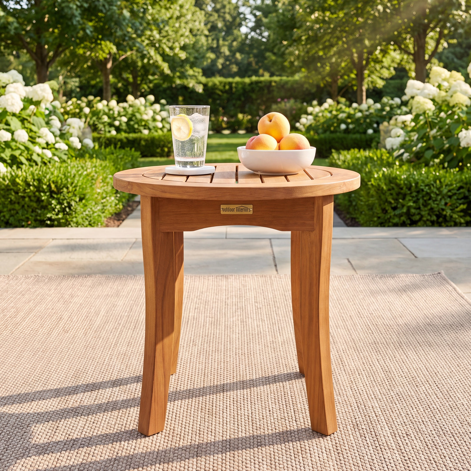 Akiva 20" Eucalyptus Patio Side Table