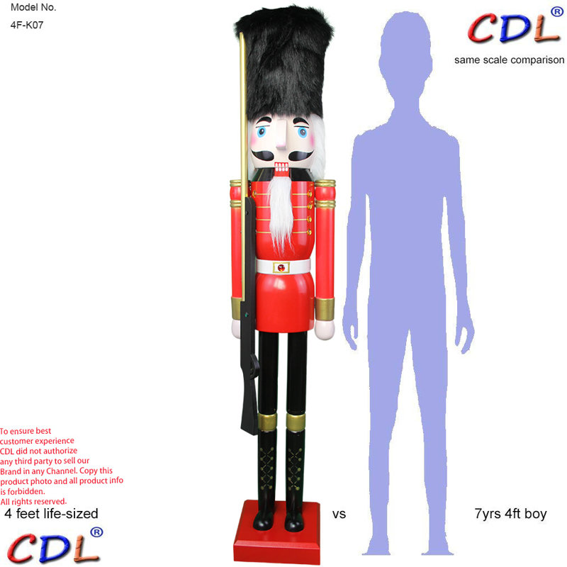 Figurine casse-noisette 4 pieds rouge Soldat K07