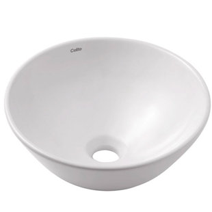 Cheviot Products Water Lily 13.75'' White Vitreous China Circular Bathroom Sink