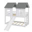 Lit superposé simple au-dessus de simple avec glissade House
