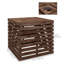 Sapin carré extérieur avec trou pour parasol Shealy, l 19,7 po x P 19,7 po, bois